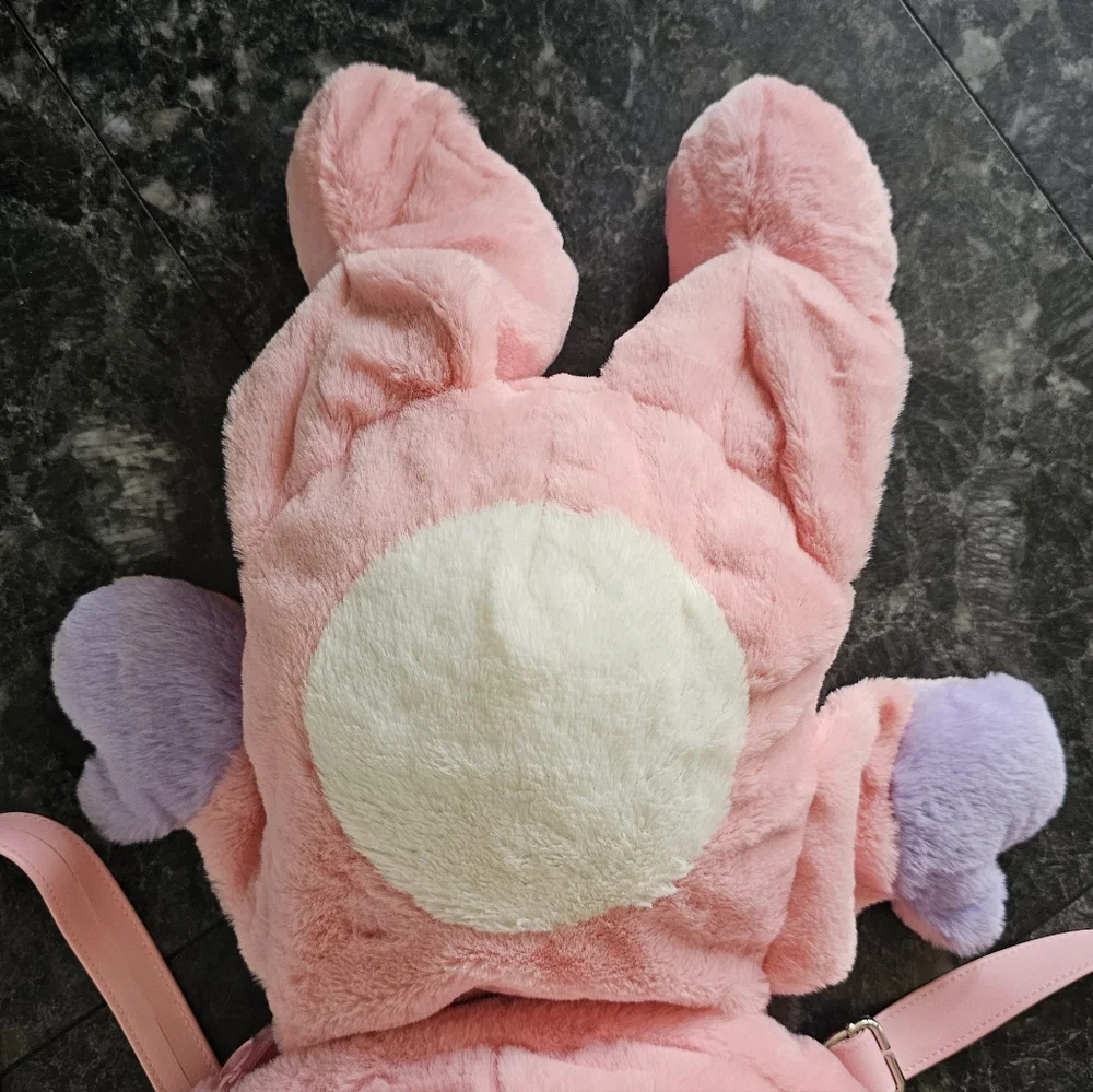Dolls Kill Popples Plush Backpack Party Pink Purple Large 80s Retro Cartoon Bag